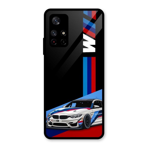 Supercar Stance Glass Back Case for Redmi Note 11T 5G