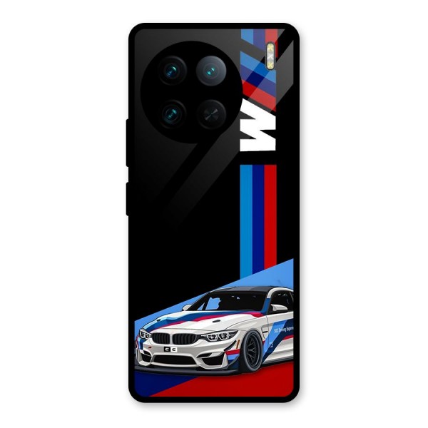 Supercar Stance Glass Back Case for Vivo X90 Pro