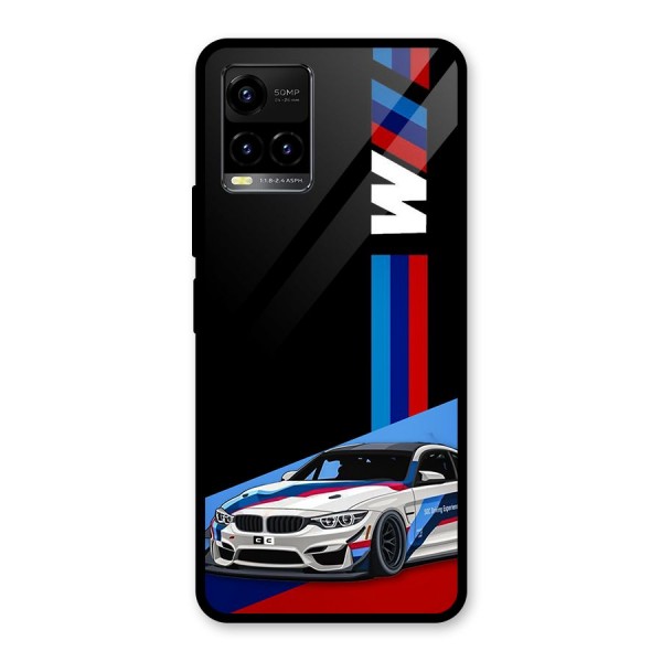 Supercar Stance Glass Back Case for Vivo Y21G