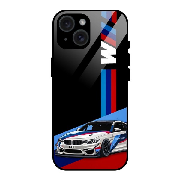 Supercar Stance Glass Back Case for iPhone 15