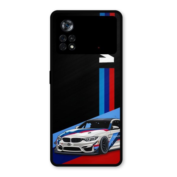 Supercar Stance Metal Back Case for Poco X4 Pro 5G