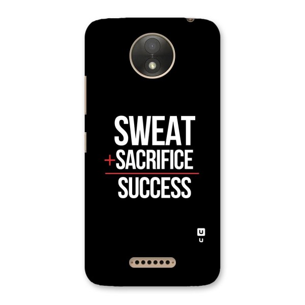 Sweat Sacrifice Success Back Case for Moto C Plus