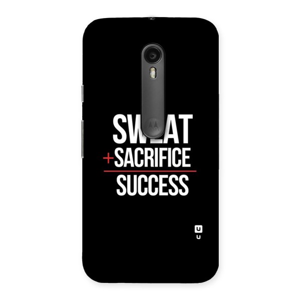 Sweat Sacrifice Success Back Case for Moto G3