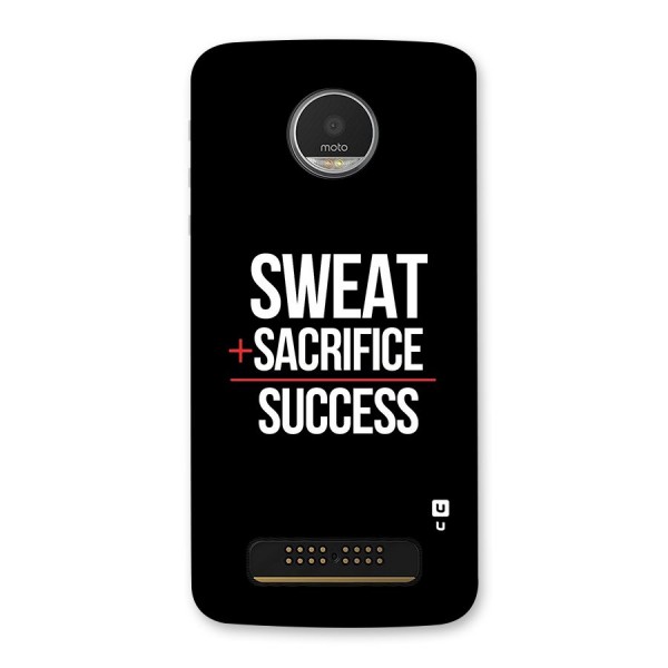 Sweat Sacrifice Success Back Case for Moto Z Play