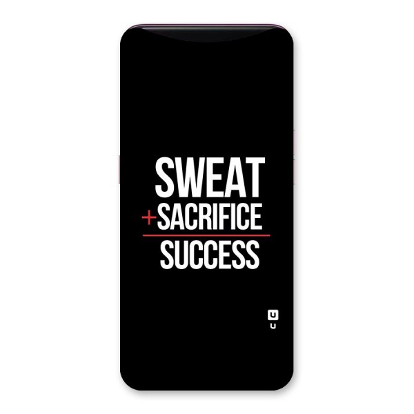 Sweat Sacrifice Success Back Case for Oppo Find X