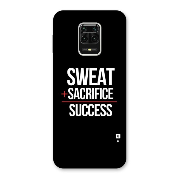 Sweat Sacrifice Success Back Case for Redmi Note 9 Pro