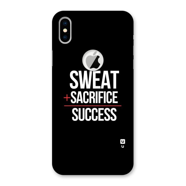 Sweat Sacrifice Success Back Case for iPhone XS Logo Cut