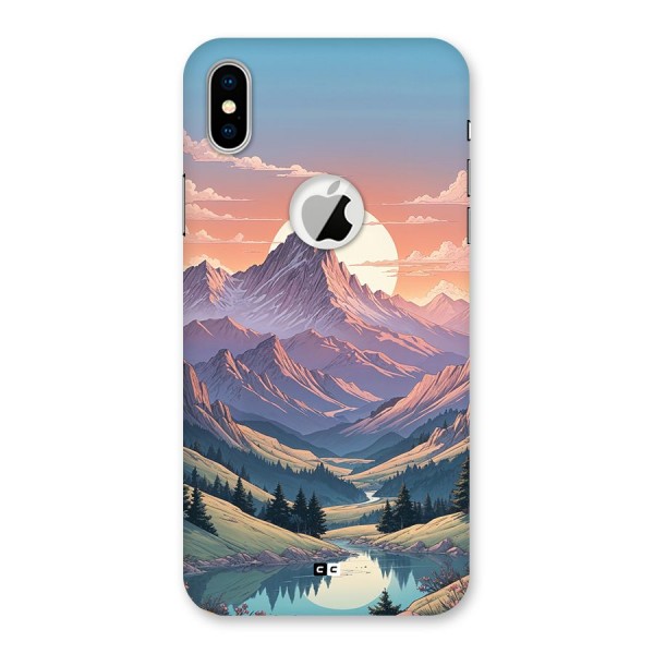 Sweet Evening Back Case for iPhone XS Logo Cut