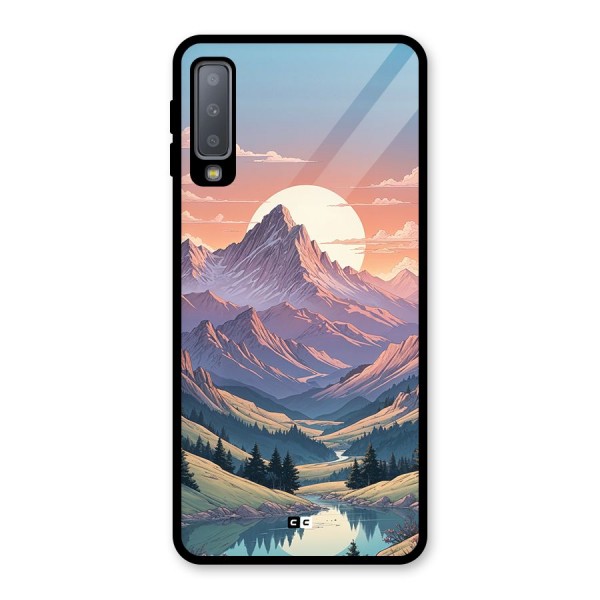 Sweet Evening Glass Back Case for Galaxy A7 (2018)