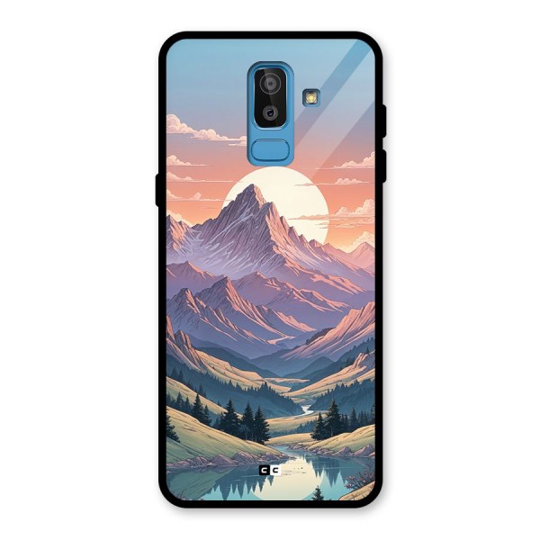 Sweet Evening Glass Back Case for Galaxy J8