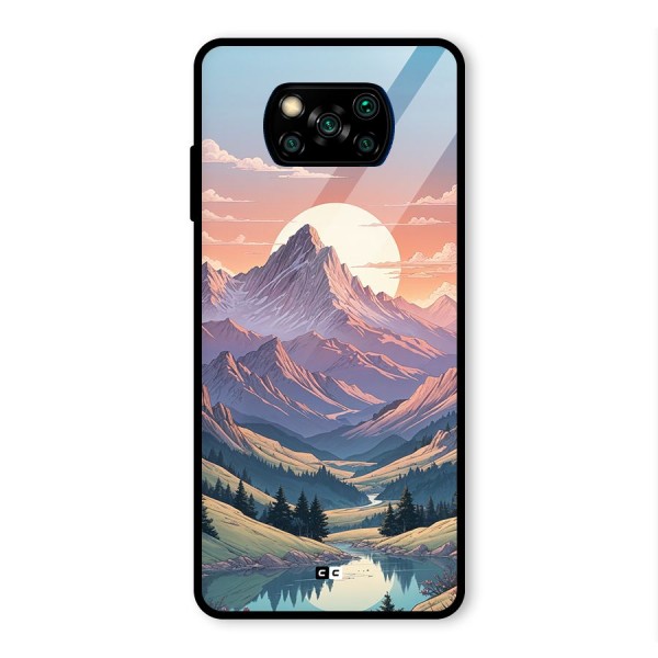 Sweet Evening Glass Back Case for Poco X3 Pro