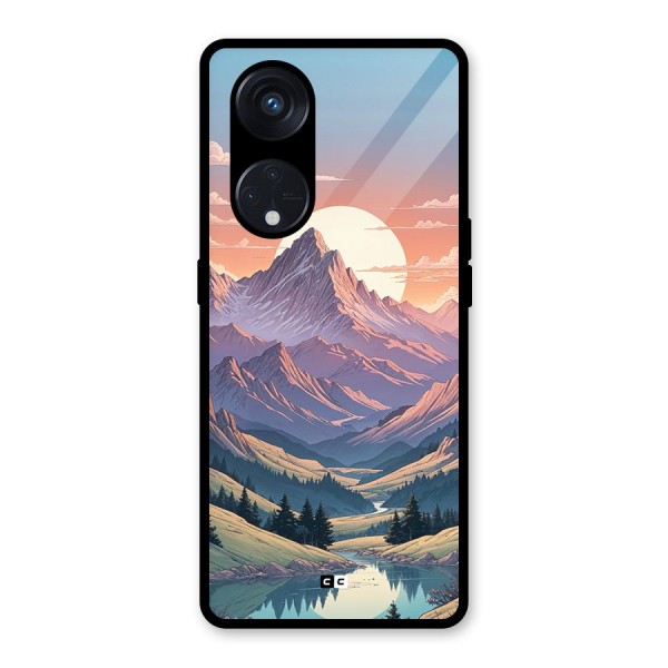 Sweet Evening Glass Back Case for Reno8 T 5G