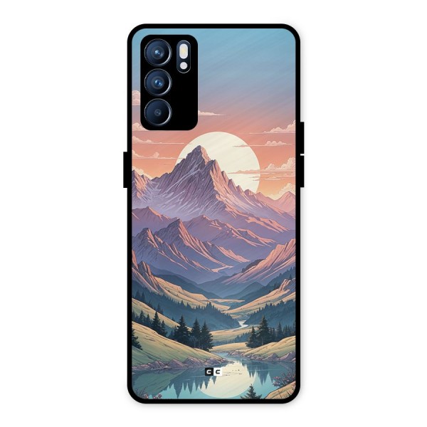 Sweet Evening Metal Back Case for Oppo Reno6 5G