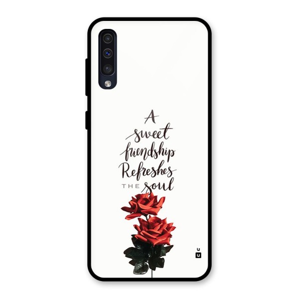 Sweet Friendship Glass Back Case for Galaxy A30s