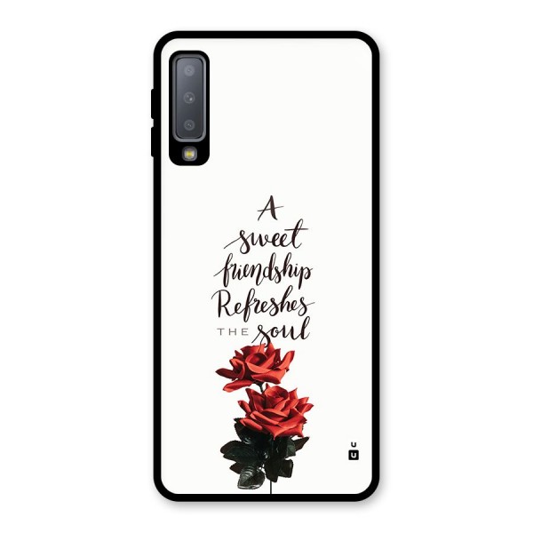 Sweet Friendship Glass Back Case for Galaxy A7 (2018)