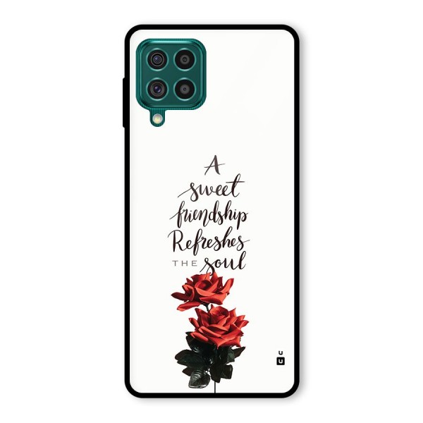 Sweet Friendship Glass Back Case for Galaxy F62