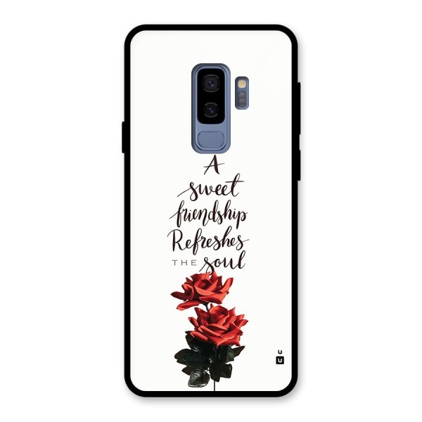 Sweet Friendship Glass Back Case for Galaxy S9 Plus