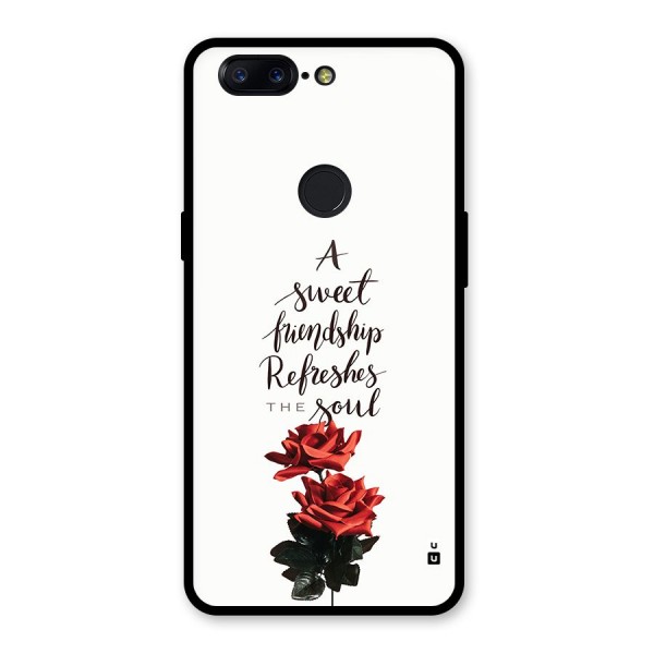 Sweet Friendship Glass Back Case for OnePlus 5T