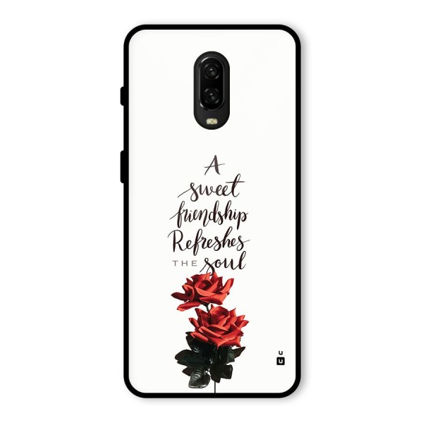 Sweet Friendship Glass Back Case for OnePlus 6T