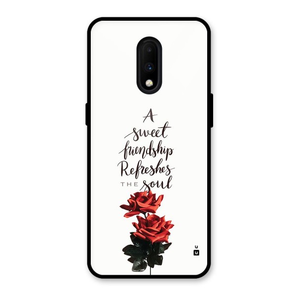 Sweet Friendship Glass Back Case for OnePlus 7