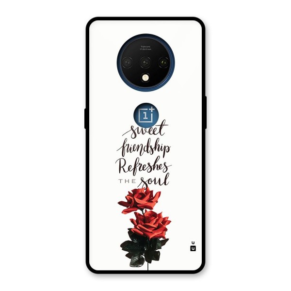 Sweet Friendship Glass Back Case for OnePlus 7T