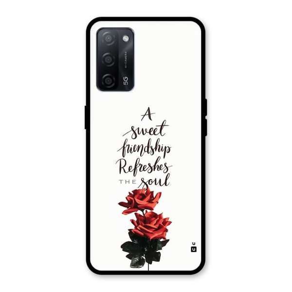 Sweet Friendship Glass Back Case for Oppo A53s 5G