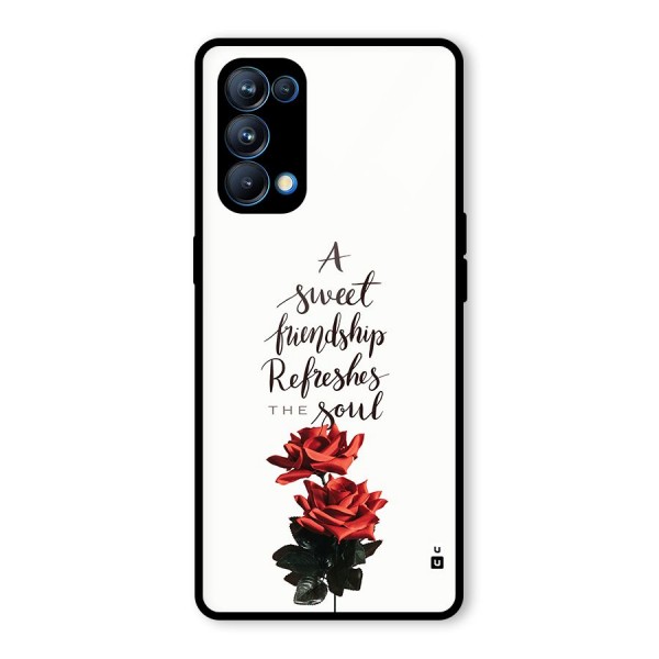 Sweet Friendship Glass Back Case for Oppo Reno5 Pro 5G