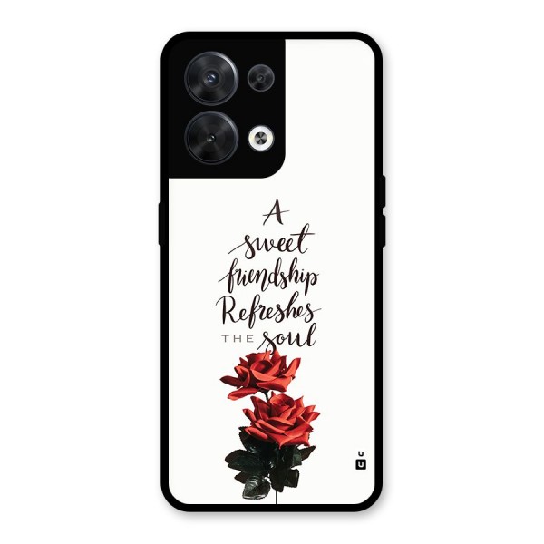 Sweet Friendship Glass Back Case for Oppo Reno8 5G