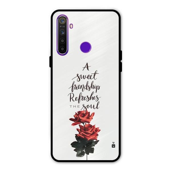 Sweet Friendship Glass Back Case for Realme 5s