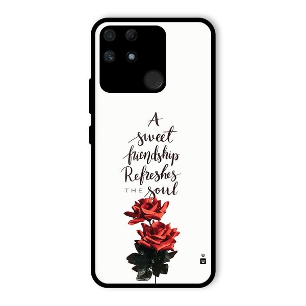 Sweet Friendship Glass Back Case for Realme Narzo 50A