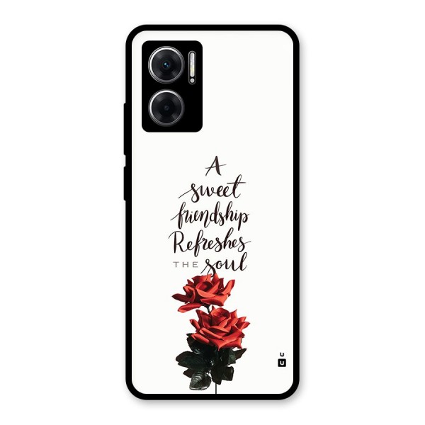 Sweet Friendship Glass Back Case for Redmi 11 Prime 5G