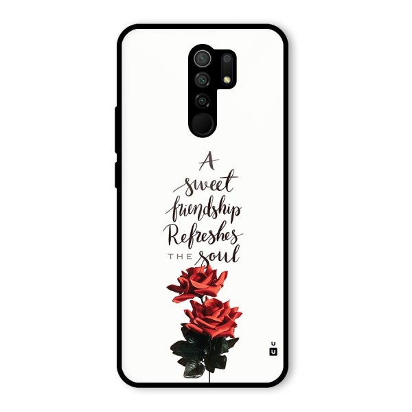 Sweet Friendship Glass Back Case for Redmi 9 Prime