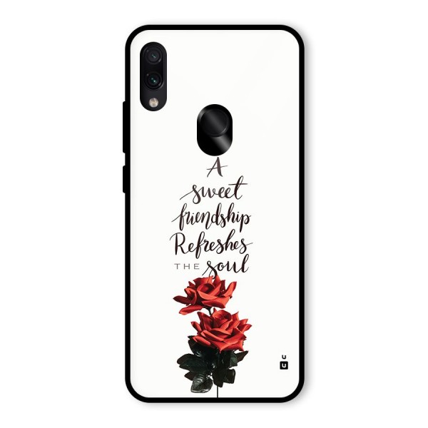 Sweet Friendship Glass Back Case for Redmi Note 7