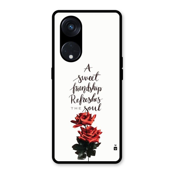 Sweet Friendship Glass Back Case for Reno8 T 5G