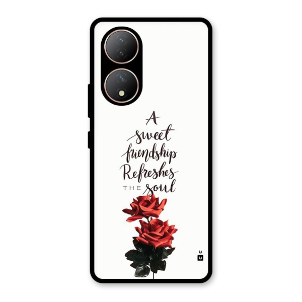 Sweet Friendship Glass Back Case for Vivo T2