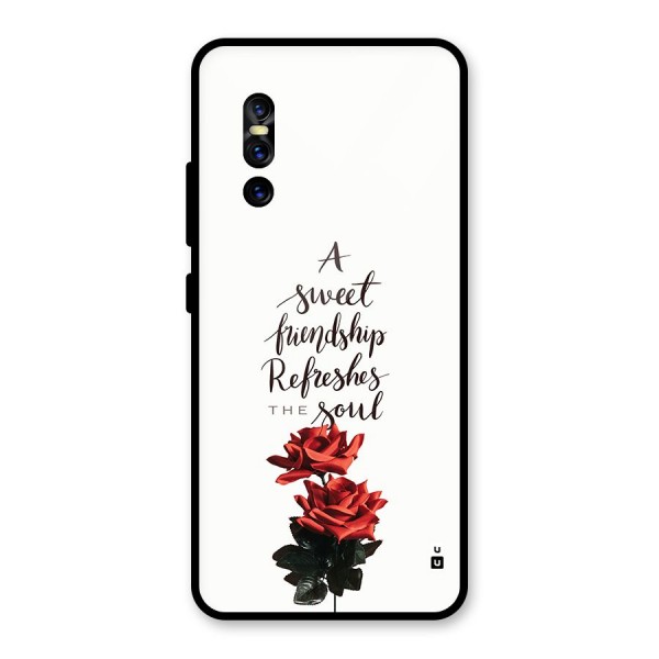 Sweet Friendship Glass Back Case for Vivo V15 Pro