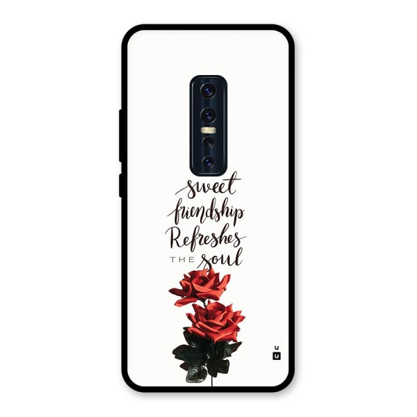 Sweet Friendship Glass Back Case for Vivo V17 Pro