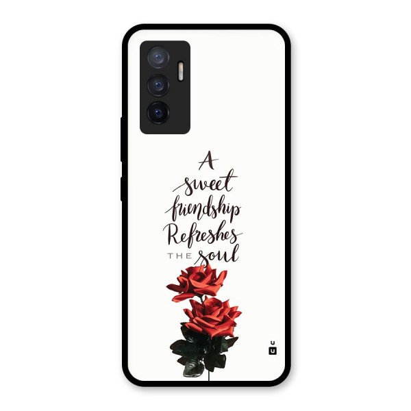 Sweet Friendship Glass Back Case for Vivo V23e