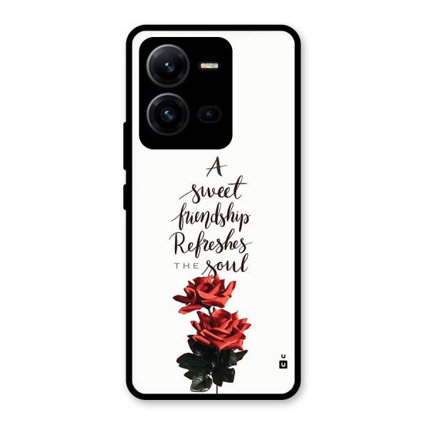 Sweet Friendship Glass Back Case for Vivo V25