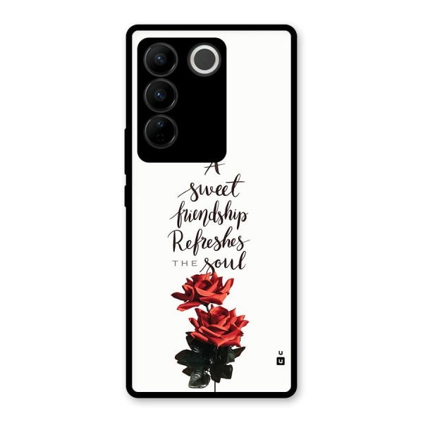 Sweet Friendship Glass Back Case for Vivo V27