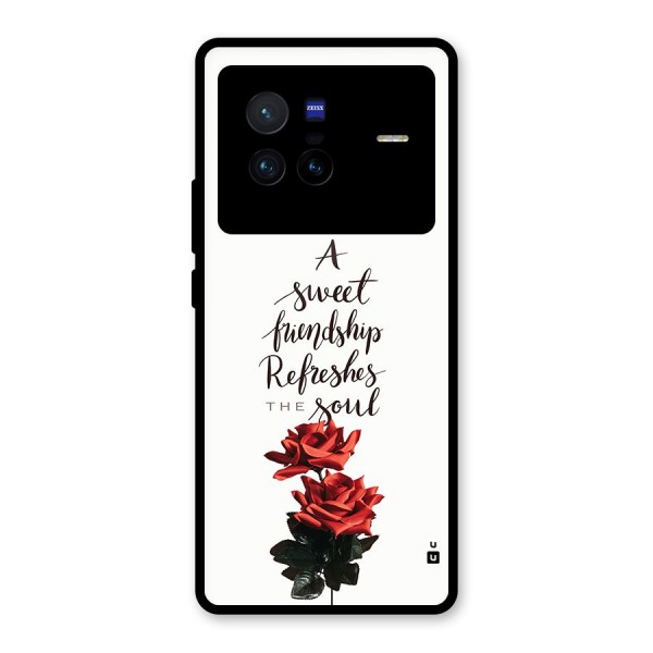 Sweet Friendship Glass Back Case for Vivo X80