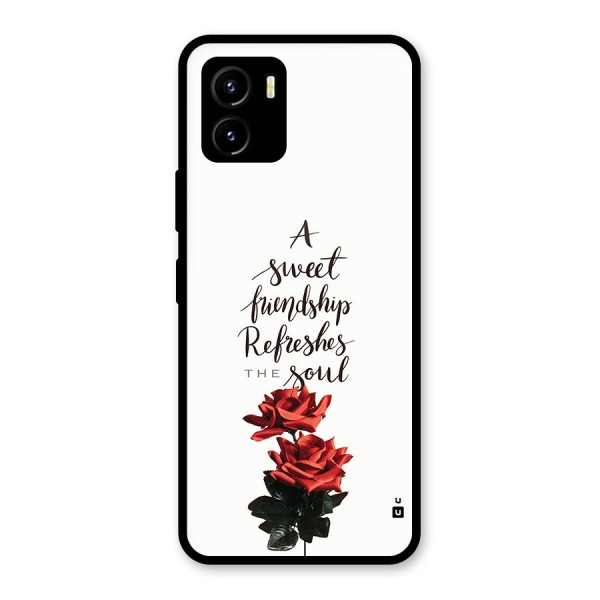 Sweet Friendship Glass Back Case for Vivo Y15s