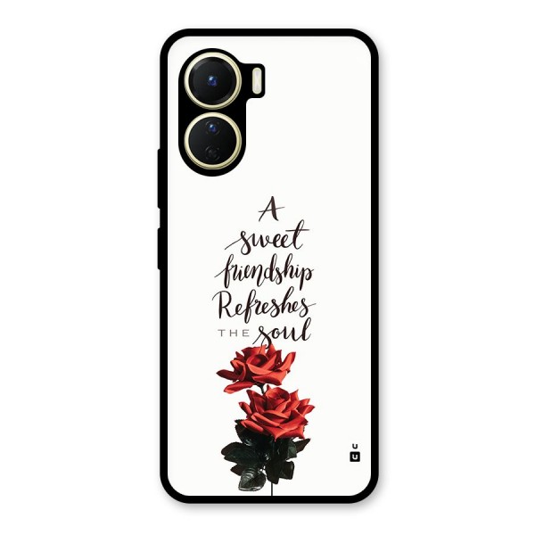 Sweet Friendship Glass Back Case for Vivo Y16