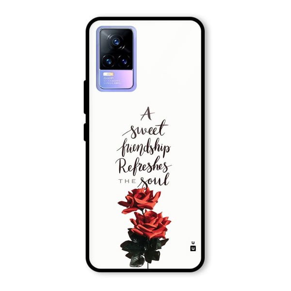 Sweet Friendship Glass Back Case for Vivo Y73