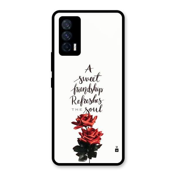 Sweet Friendship Glass Back Case for Vivo iQOO 7 5G