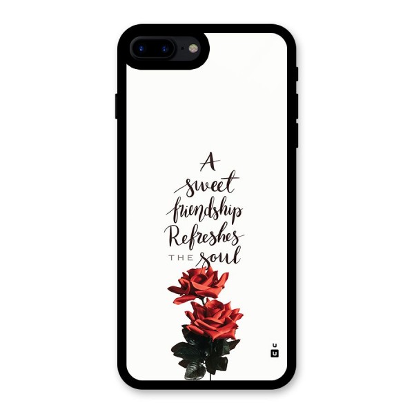 Sweet Friendship Glass Back Case for iPhone 7 Plus