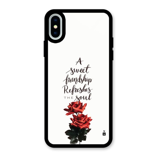 Sweet Friendship Glass Back Case for iPhone X