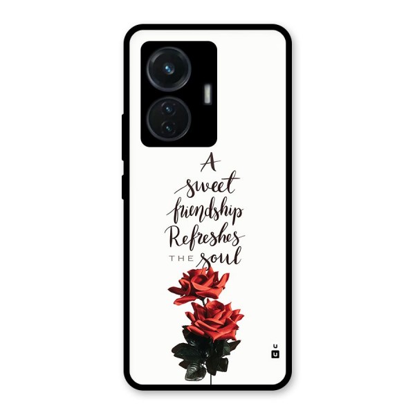 Sweet Friendship Glass Back Case for iQOO Z6 44W