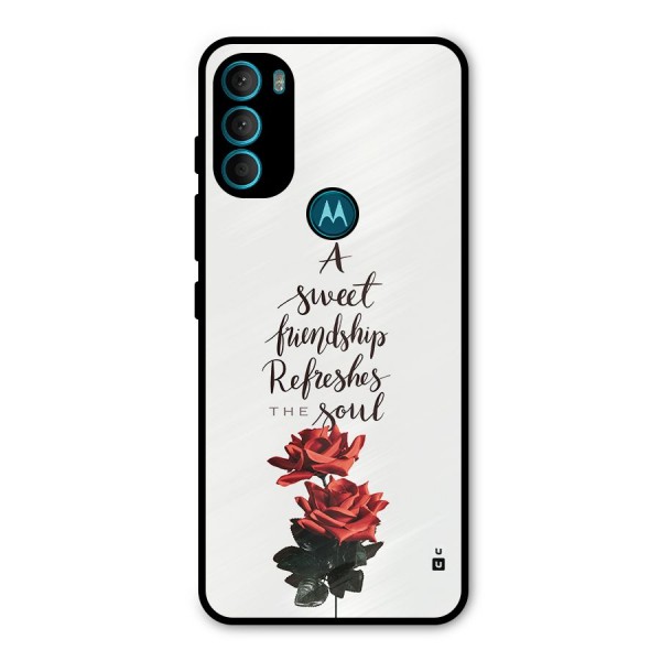 Sweet Friendship Metal Back Case for Moto G71 5G