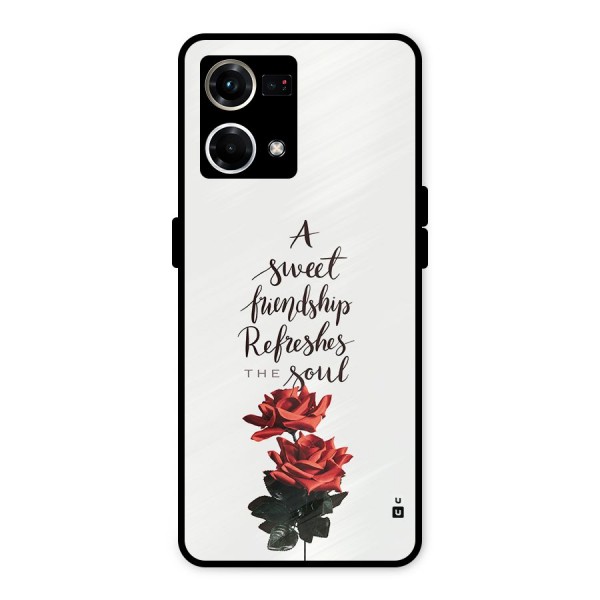 Sweet Friendship Metal Back Case for Oppo F21s Pro 4G